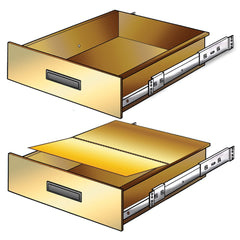 19" Drawer with Writing Surface, Unshielded, 3.5"H x 24"D