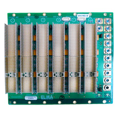 CompactPCI 3U 6 slot 64 bit right justified, P1s P2l