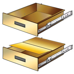 19" Rackmount Drawer with Keylock, Shielded, 5.25"H x 20"D