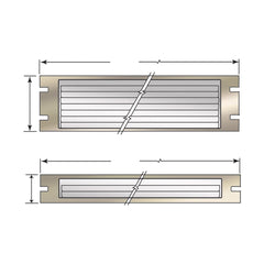 1U Louvered Plastic Grille with Filter