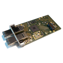 The IC-XGE-XMCa is a XMC board offering up to two 40 Gigabit Ethernet (GbE) or quad-port 10 GbE ports