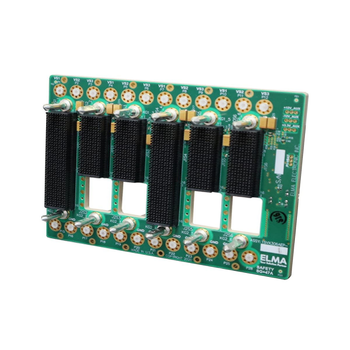 6-slot 3U OpenVPX backplane aligned to SOSA, 25Gbps data rates